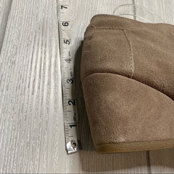 Toms Women's Tan Suede Lace Up Wedge Ankle Booties Size 8 - Picture 8 of 8